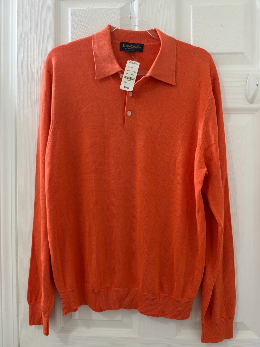 Brooks Brothers Silk Blend Collared Sweater, NWT, Medium